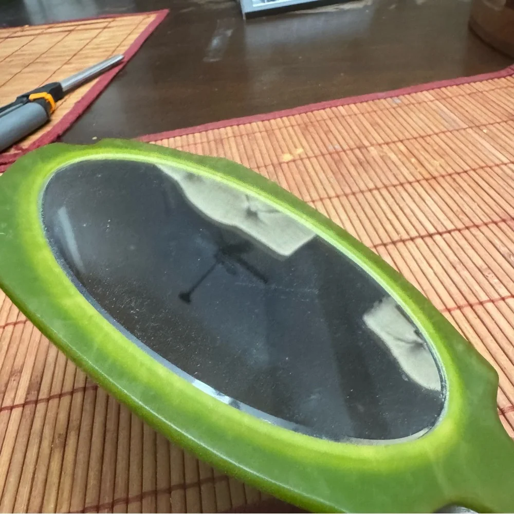 Bakelite Celluloid Green Art Deco Vanity Handheld Mirror Vintage Fancy 1920’s